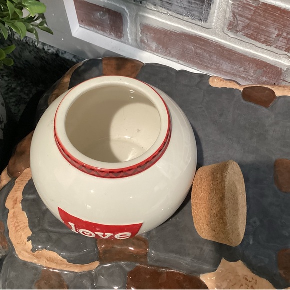 Ceramic crafted & corked “Love” jar.  Great gift idea.  Very gently used. - Picture 7 of 10